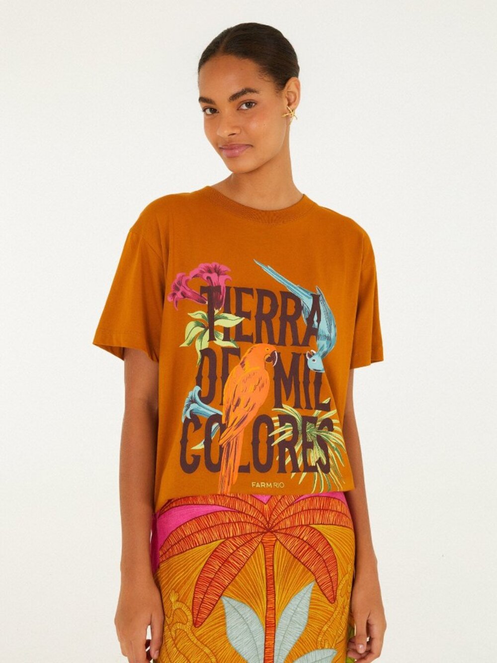 FARM RIO Brazilian Tropical "Tierra De Mil Colores" Relaxed T-Shirt